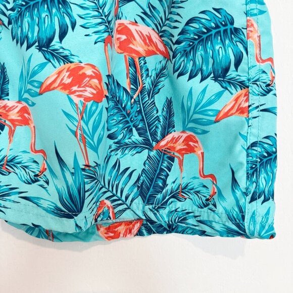 Pacific Scene Flamingo Bathing Suit Blue Size XL - Picture 3 of 7